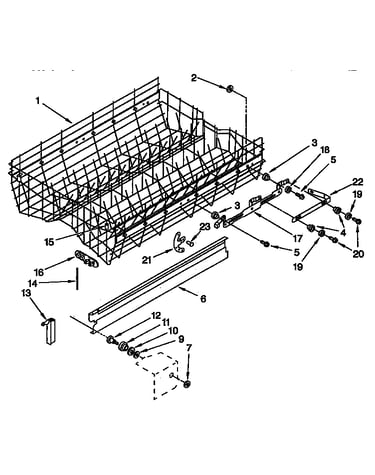 Upper rack and track
