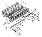 KitchenAid KUDJ230YAL1 upper rack and track diagram