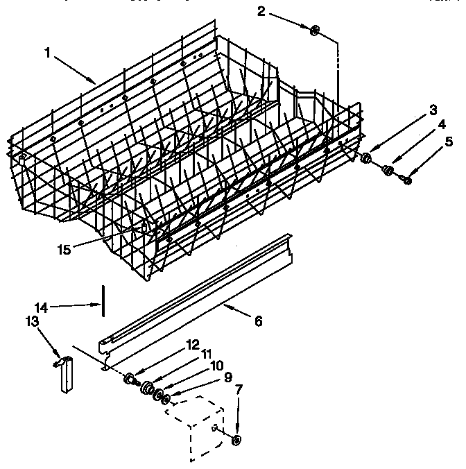 Upper rack and track