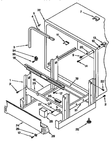 Frame and tank
