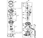 KitchenAid KUDA23SYWH2 pump and motor diagram