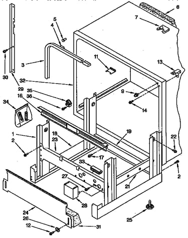 Frame and tank