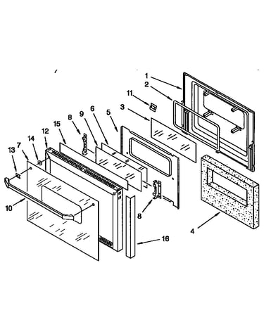Upper and lower oven door