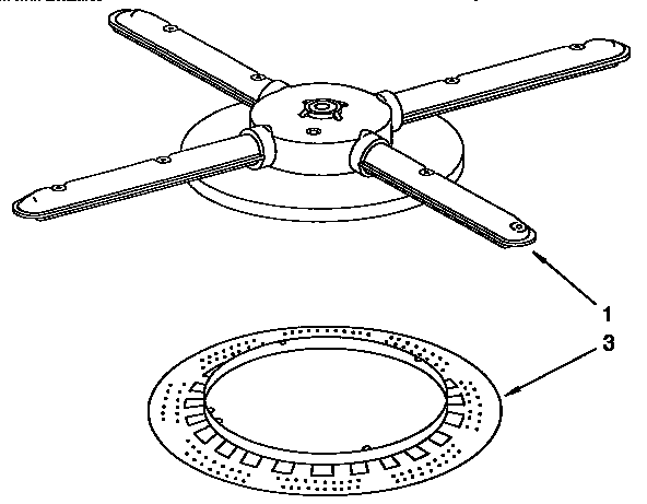 Lower washarm and strainer