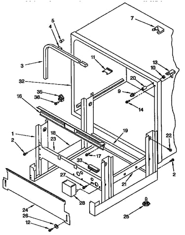 Frame and tank
