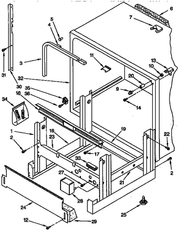 Frame and tank