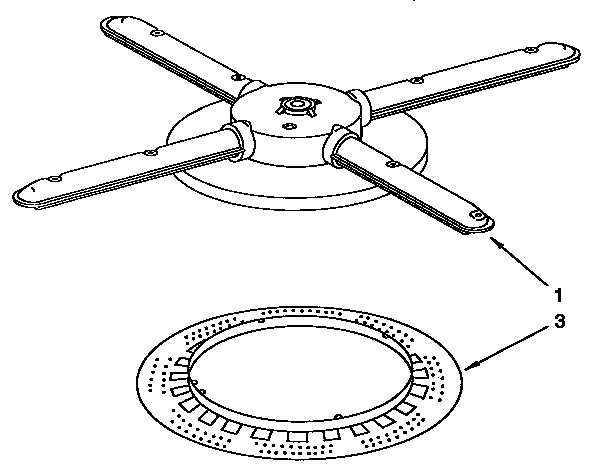 Lower washarm and strainer