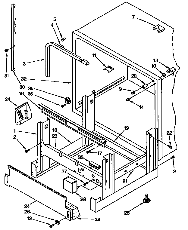 Frame and tank