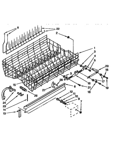 Upper rack and track