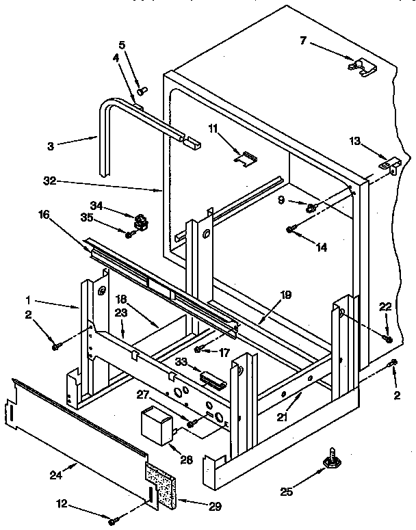 Frame and tank