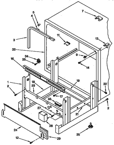 Frame and tank