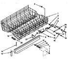 KitchenAid KUDP230Y2 upper rack and track diagram
