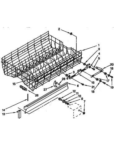 Upper rack and track