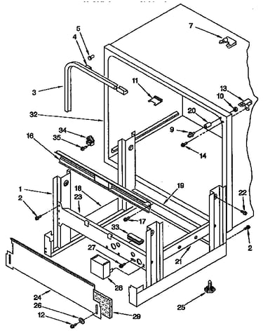 Frame and tank