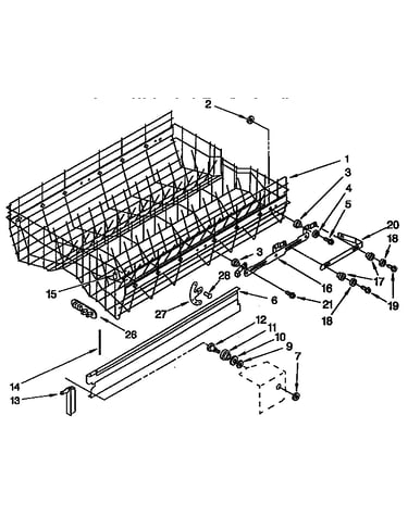 Upper rack and track