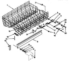 KitchenAid KUDJ230YWH3 upper rack and track diagram