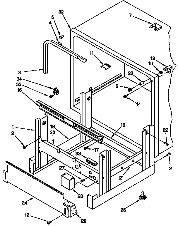 Frame and tank
