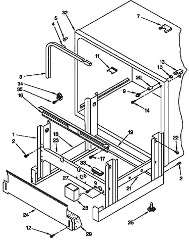 Frame and tank