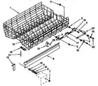 KitchenAid KUDJ230YWH2 upper rack and track diagram