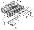 KitchenAid KUDJ230YWH1 upper rack and track diagram