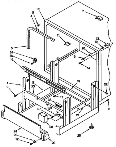 Frame and tank