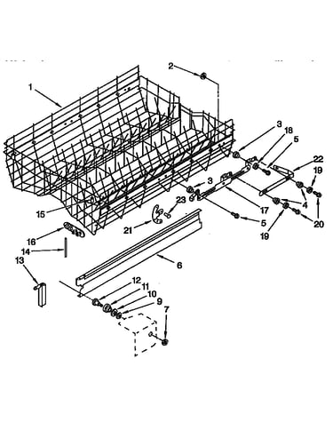 Upper rack and track