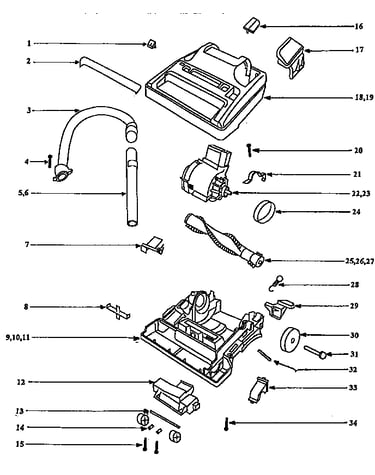 Nozzle and motor assembly