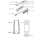 Eureka 9855BTH handle and bag housing diagram