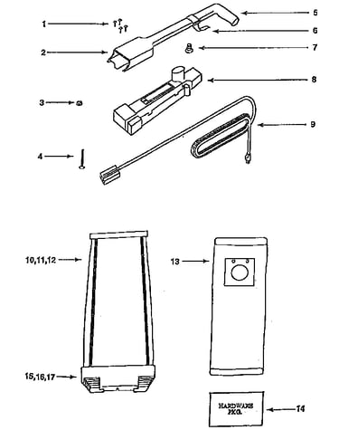 Handle and bag housing