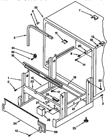 Frame and tank
