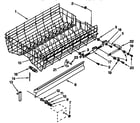 KitchenAid KUDJ230YAL0 upper rack and track diagram