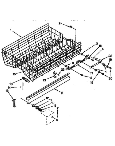 Upper rack and track