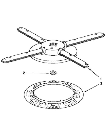 Lower washarm and strainer