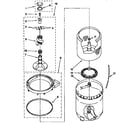 Kenmore 11092593210 agitator, basket and tub diagram