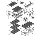 Kenmore 2539335211 shelves and accessories diagram