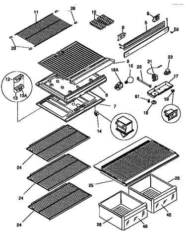 Shelves and accessories