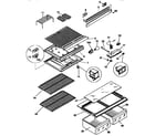 Kenmore 2539337011 shelves and accessories diagram