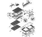 Kenmore 2539338081 shelves and accessories diagram