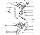 Eureka 9876AT nozzle and motor assembly diagram