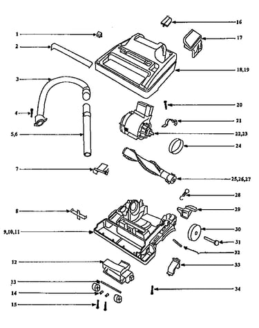 Nozzle and motor assembly
