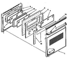Kenmore 6654428997 upper oven door diagram