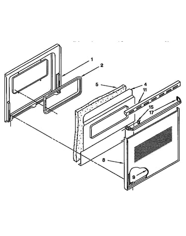 Lower oven door
