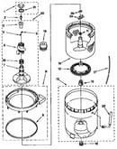 Agitator, basket and tub
