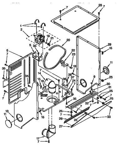 Dryer cabinet and motor