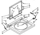 Kenmore 11098573110 washer top and lid diagram