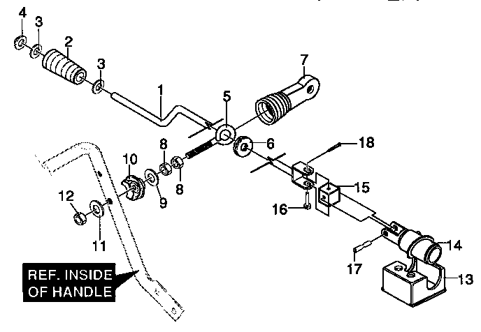 Chute control rod repair