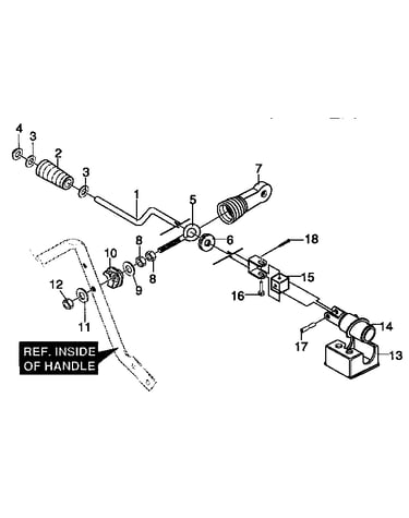 Chute control rod repair