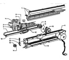 Olivetti JP150 motor and carriage assembly diagram