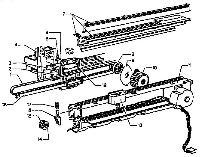Motor and carriage assembly
