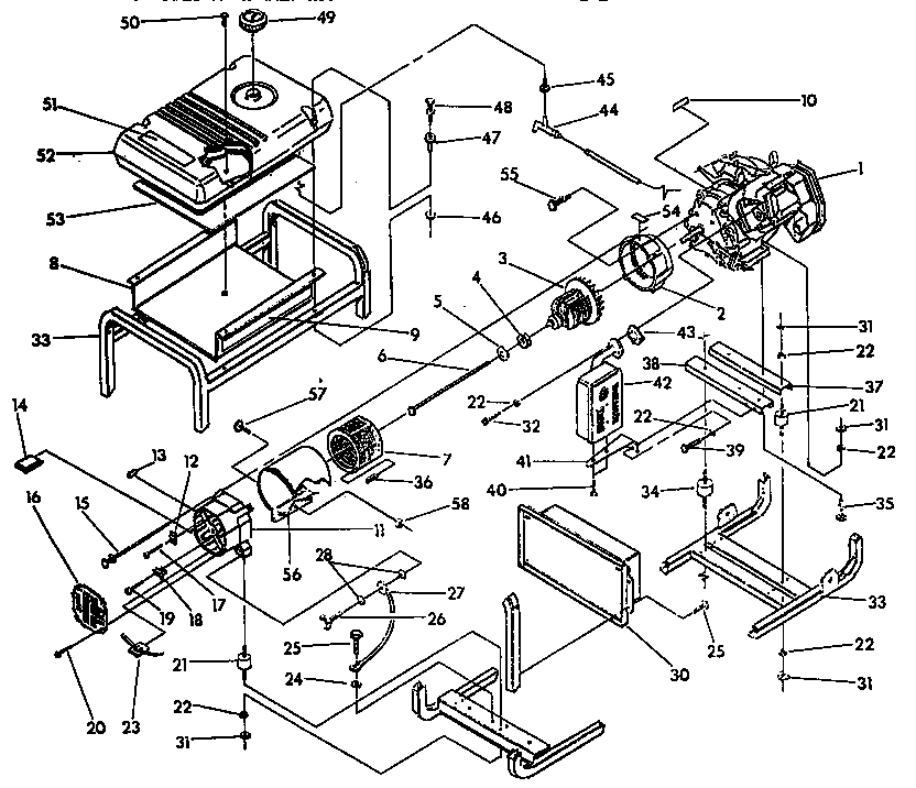 Cradle and stator assembly